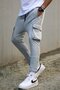 Gray Basic Sweatpants with Side Pockets 4801