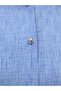 Half-Buttoned Linen Look Dress with Elastic Waist - Blue - 6