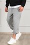 Gray Oversize Short Leg Men's Tracksuit 4832 - 4