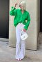 Mad Girls Green Oversize Shirt Mg1369 - 2
