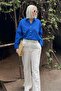 Mad Girls Cobalt blue Oversize Shirt Mg1369 - 2