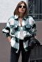 Mad Girls Green Plaid Jacket Mg042 - 2