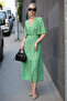 Green Half Sleeve Long Dress MG1889 - 2