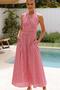 Red Plaid Midi Length Women's Dress Mg2350 - 6