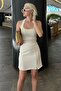 White High Waist Front Slit Short Skirt Mg2086 - 2