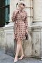 Beige Geometric Patterned Women's Shirt Dress - 3