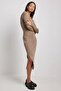 Mink Square Collar Knitwear Long Dress Mg1719 - 2