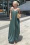 Green Strappy Oversize Long Dress Mg2038 - 4