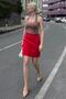 Red High Waist Front Slit Short Skirt Mg2086 - 2