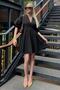 Black Balloon Sleeve Mini Women's Dress MG2023 - 5