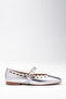 Fristymod Metallic Gold Women's Ballerinas - Buckle & Perforated Design, Modern Style for Special Occasions - 3