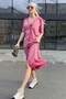 Pink Buttoned Knitwear Women's Dress Mg1648 - 3