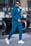 Petrol Blue Men's Tracksuit Set 5634