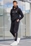 Black Printed Men's Tracksuit 5298