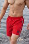 Men's Red Side Stripe Pocket Swim Shorts 7212 - 2