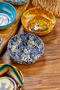 Set of 6 Cady Thin Metal Sauce Dish and Snack Bowl Cat Patterned Bowl Pet Food Bowl Set Decorative Serving Bowls Set - 5