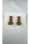 Special Design, Plush Rabbit Earrings, Couple Earrings, Dark Coffee Earrings, Gift Wrapped - 3