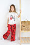 🌸   Girl''Love # Life'' Printed T-Shirt & Striped Patterned Loose Trousers Set 🌸 - 7