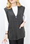 Mother's Vest - Steel Knit, Cordon Embroidered, 3 Buttons, Anthracite - 2