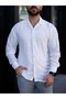 Men's Relaxed Fit Loose Linen Oversize Aerobin Shirt - 4