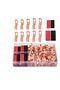 100pcs Copper Terminal Connectors, AWG 4 6 8 10 12 Ring Lug Kit With Shrink Tubing 50 Battery Cab...