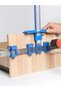Blue Color Cabinet Hardware Jig, Punch Locator Drill Guide,Wood Drilling Dowelling Guide for Install - 7