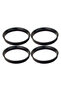 4Pcs Car Hub Centering Rings 74.1 X 72.6 Mm For BMW Wheel Bore Center Spacer Black Car Plastic ... - 4