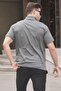 Smoked Zipper Collar Men's T-Shirt 5858 - 2