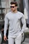 Gray Crew Neck Men's Knitwear Sweater 6847 - 2