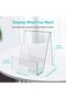 6-pack 4" Clear Acrylic Book Stands With Ledges - Display Easels For Books, Plates & Artworks - 2