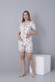 Front Buttoned Shirt Collar Printed Short Sleeve Woven Fabric Maternity and Maternity Shorts Pajama Set