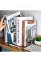 Set Of 8 Clear Acrylic Heavy Duty Bookends For Shelves, Office, Library – 7.3" X 4.8" X 4.8" - 6