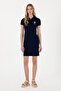 Women's Navy Blue Polo Neck Mini Knit Dress 50297457-VR033