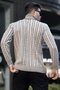 Beige Turtleneck Knitted Detailed Sweater 6317 - 2