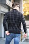 Black Plaid Patterned Knitwear Sweater 5796 - 2