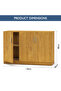 Modern 3 Door Credenza, Versatile Storage Solution with 2 Shelves - 6