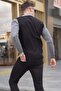 Black Zippered Polo Neck Knitwear Sweater 5787 - 2