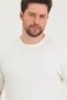 Men's Crew Neck Ribbed Short Sleeve Thin Knitwear T-Shirt - 3