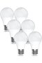 6-Pack 12W LED Bulbs, Non-Dimmable E27, 6500K Daylight (White)