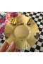 Gold Tea Plate Set of 6 with Japanese Roses Decorative and Stylish Coasters Gold - 2