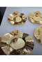 Gold Tea Plate Set of 6 with Japanese Roses Decorative and Stylish Coasters Gold