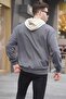 Smoked Hooded Patterned Sweatshirt 6022 - 2