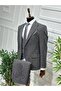 Slimfit Black Woolen Vest Suit - 3