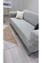 Jakarli 3-Seater Sofa Cover, Sofa Bed Cover Stone Gray (Product Contents 1 Piece) Sofa Cover - 2