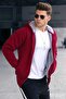 Burgundy Cardigan with Fur Inside 22377 - 2