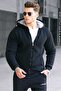 Black Cardigan with Fur Inside 22377 - 3