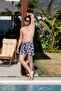 Quick Dry Pocket Patterned Men's Swim Shorts-25141 - 2