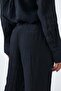 Black Linen Wide Leg Women's Trousers Mg2021 - 4