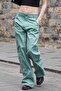 Mint Green Straight Fit Cargo Trousers Mg1601 - 3