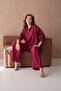 Women's Patterned Embroidered Linen Oversize Shirt - 3